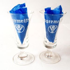 Yagermeister Glass Shot Glasses Set of 2